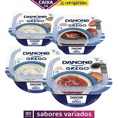 24 Danone Grego 90g Sabores Variados (CAIXA)
