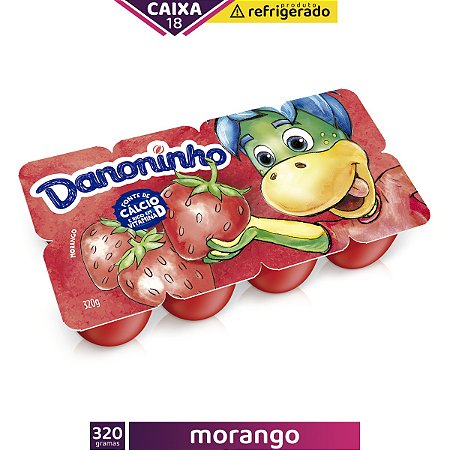 18 Danoninho Petit Suisse 320g X8 Morango (CAIXA)