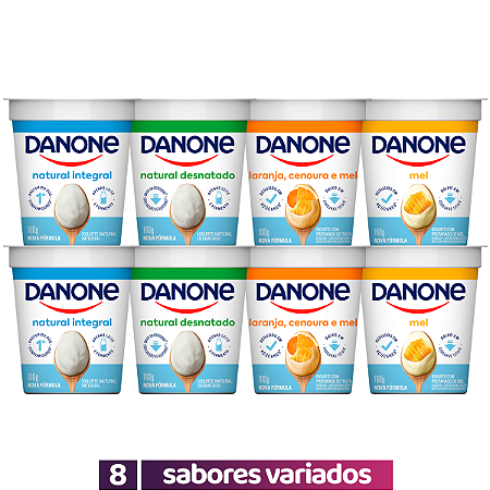 Kit 8 Danone Natural 160g