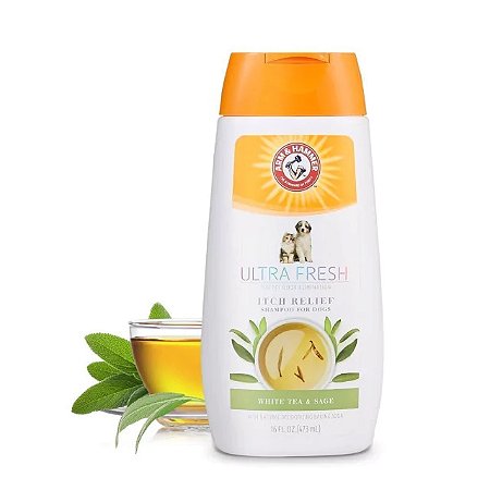 Shampoo Anti-Coceira para Cães ARM & HAMMER Ultra Fresh com Aveia e Babosa – Pele Sensível, 473ml