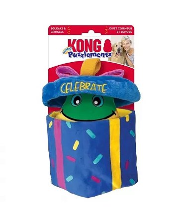 PELÚCIA 2 EM 1 KONG PUZZLEMENTS SURPRISE PRESENTE
