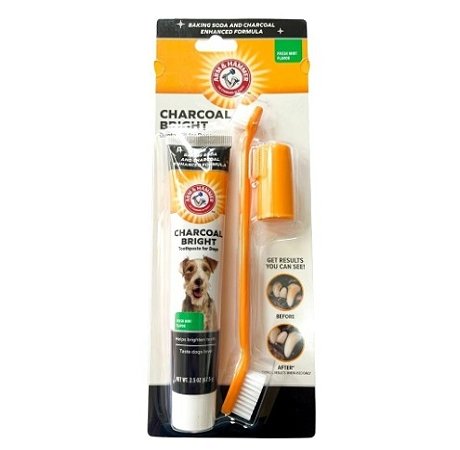 KIT ARM & HAMMER CHARCOAL BRIGHT - com ESCOVA