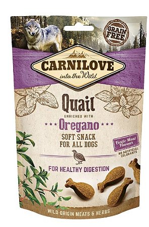 Petisco Snack Soft codorna e oregano 200g Carnilove