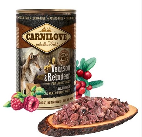 Carnilove Carne de Veado e Rena Alimentação Úmida Natural Para Cães 400g
