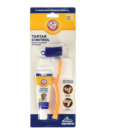 Kit filhotes Arm & Hammer Tartar Control Pasta Enzimática Para Filhotes Controle De Tártaro