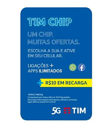 TIM CHIP (COM RECARGA)