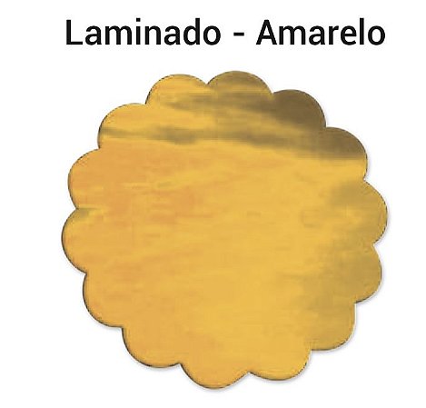 100 Tapetinho Laminado Amarelo Ouro   Metalizado 7 Cm ( Aia)