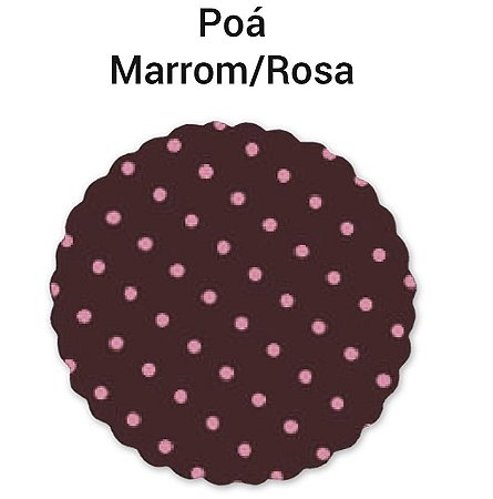 100 TAPETINHOS P/ DOCES G 9 CM POÁ MARROM/ROSA ( AIA )