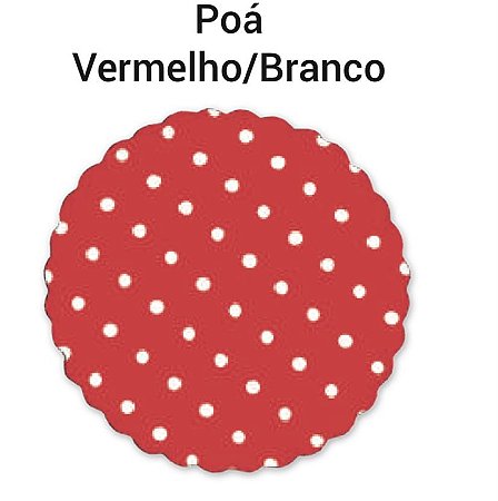 100 Tapetinhos P/ Doces G 9 Cm Poá Vermelho/Branco ( Aia )
