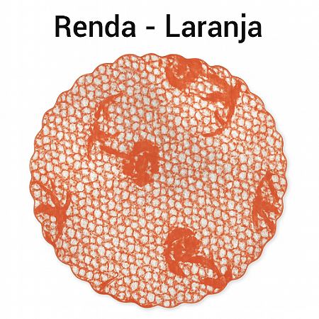 100 Tapetinhos P/ Doces G 9 Cm Rendado Laranja