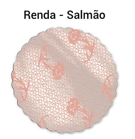 100 Tapetinhos P/ Doces G 9 Cm  Rendado Salmão ( Aia )