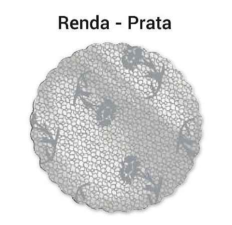 100 Tapetinhos P/ Doces G 9 Cm Rendado Prata ( Aia )