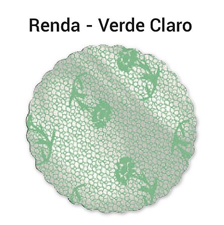 100 Tapetinhos P/ Doces G 9 Cm Rendado Verde Claro ( Aia )