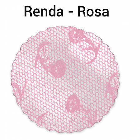 100 Tapetinhos P/ Doces G 9 Cm Rendado Rosa