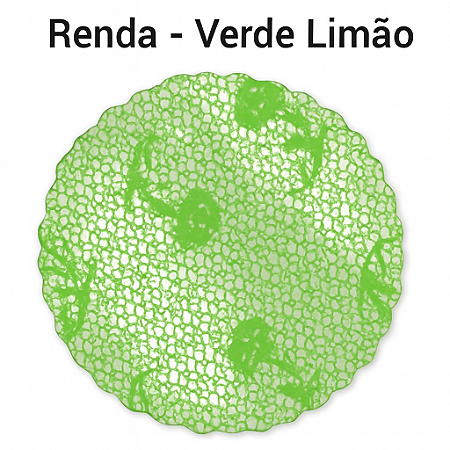 100 Tapetinhos P/ Doces G 9 Cm Rendado Verde Limão