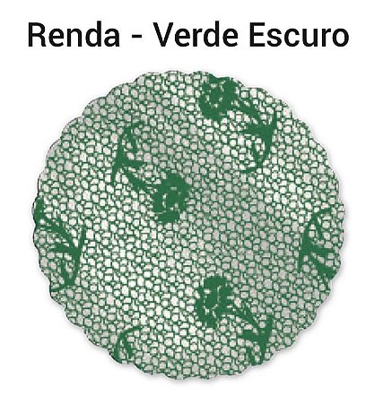 100 Tapetinhos P/ Doces G 9 Cm Rendado Verde Escuro ( Aia )