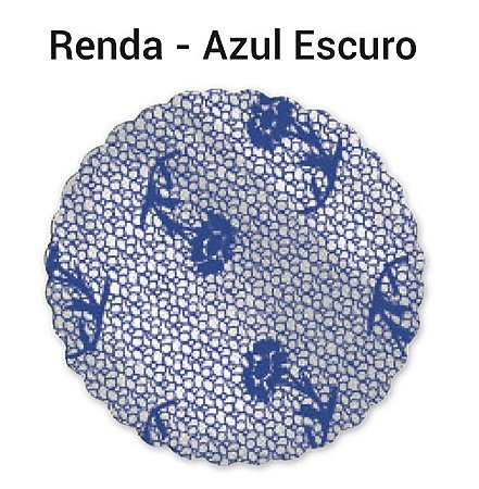 100 Tapetinhos P/ Doces G 9 Cm Rendado Azul Escuro ( Aia )
