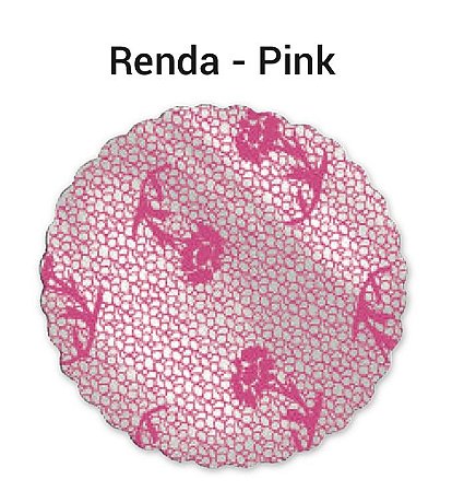 100 Tapetinhos Fundo Para Doces 7 Cm  Rendado Pink ( Aia )