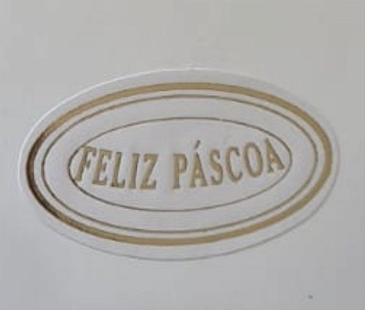 100 Etiquetas Feliz Pascoa Ouro Cod-1116 (Ms)