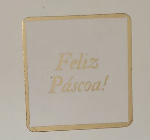 50 Etiquetas Feliz Pascoa Ouro Cod-1115 (Ms)