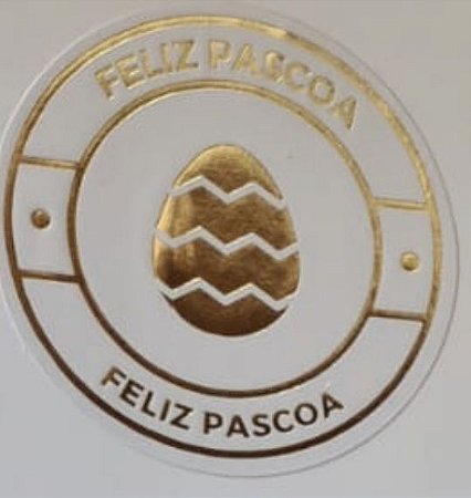 50 Etiquetas Feliz Páscoa Ouro Cod-1067 (Ms)