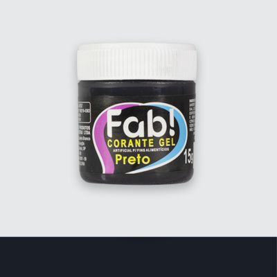 Corante Alimentício Em Gel Fab Preto 15 Gramas (Fab)