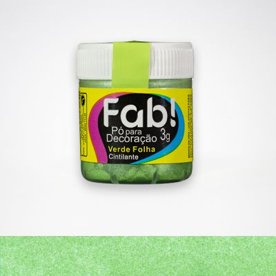 Pó Para Decoração 3G Fab Verde Folha (Fab)