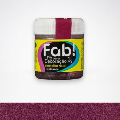 Pó Para Decoração 3G Fab Vermelho Natal (Fab)