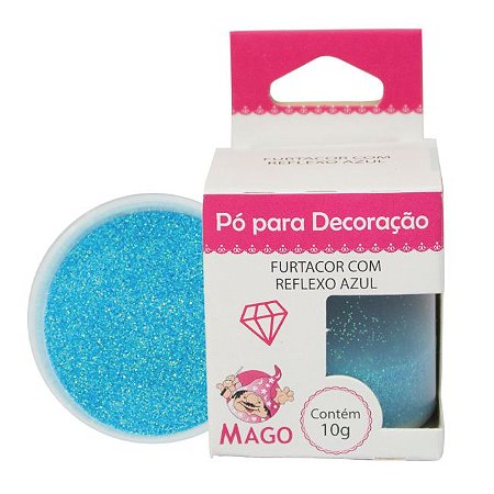 Pó Para Decoração 10G Furtacor - Reflexo Azul - Mago
