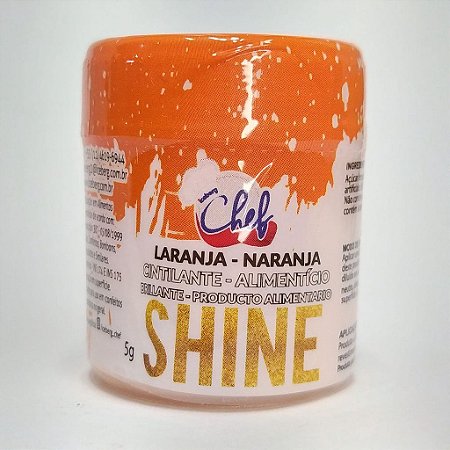 PÓ PARA DECORAÇÃO LARANJA CINTILANTE ICEBERG  5G SHINE (ICEBERG)