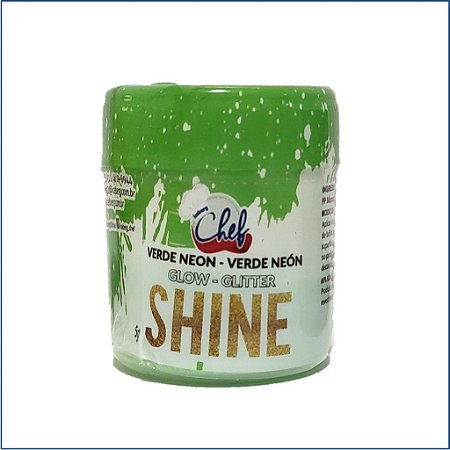 PÓ GLITTER-GLOW VERDE NEON 5 g DECORAÇÃO SHINE (ICEBERG)