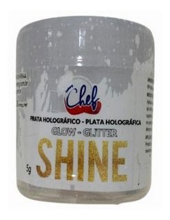 PÓ GLITTER-GLOW PRATA HOLOGRAFICO SHINE 5 G (ICEBERG)
