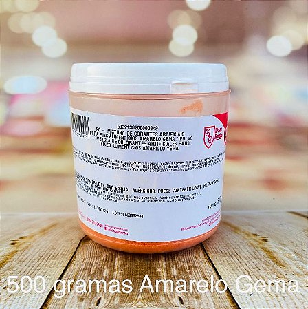Corante Em Pó Mix 500 Gramas Amarelo Gema (Mix)