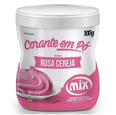 Corante Em Pó Mix Rosa Cereja 100 Gramas   (Mix)