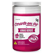 Corante Em Pó Mix 5 Gramas Vinho Bordô (Mix)
