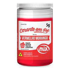 Pó - Corante Em Pó Mix 5 Gramas  Vermelho Morango (Mix)