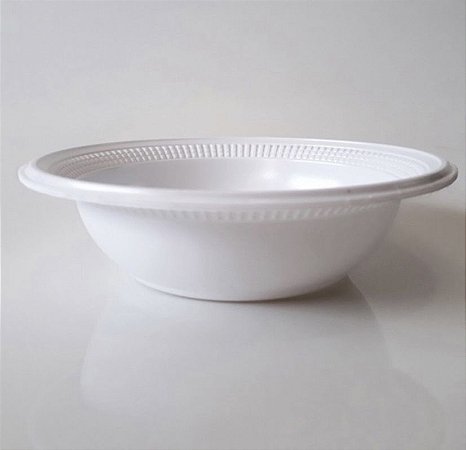 10 Prato Fundo Cumbuca 12 Cm - Biodegradável - Branco (Triktrik)
