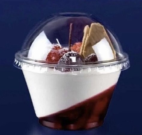 50 COPO POTE BOLHA 210ML PET COM TAMPA BOLHA SEM FURO (GOODPACK)