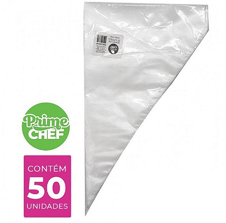 50 SACO CONFEITAR MANGA 21X36 MEDIO  (PRIME CHEF) GMEZN308