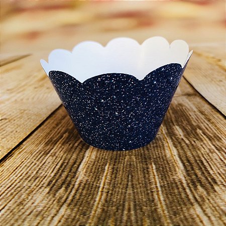 12 SAIA PARA CUPCAKE IMITAÇÃO GLITTER AZUL 12.62 (NC TOYS CUPCAKE)