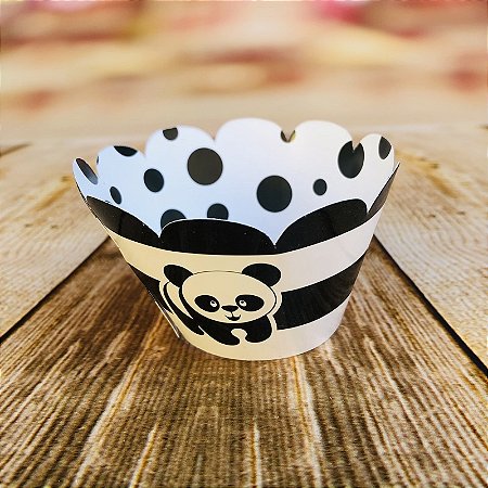 12 SAIA PARA CUPCAKE TEMA PANDA 68.2 (NC TOYS CUPCAKE)