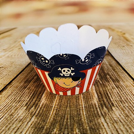 12 SAIA PARA CUPCAKE TEMA PIRATA 52.2 (NC TOYS CUPCAKE)