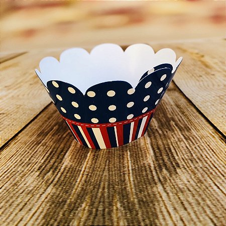 12 SAIA PARA CUPCAKE TEMA MARINHEIRO 12.34 (NC TOYS CUPCAKE)