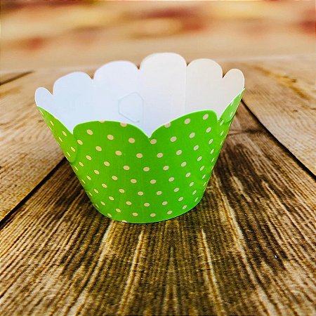 12 SAIA PARA CUPCAKE POÁ VERDE LIMÃO/BRANCO 12.20 (NC TOYS CUPCAKE)
