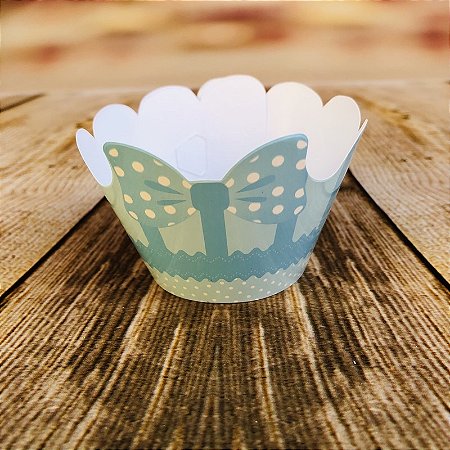 12 SAIA PARA MINI CUPCAKE LAÇO AZUL 20.25 (NC TOYS MINI CUPCAKE)