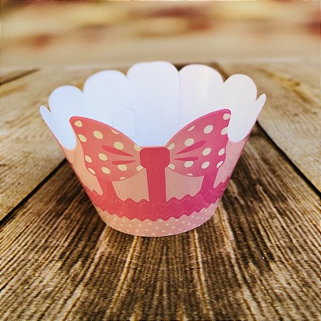 12 SAIA PARA MINI CUPCAKE LAÇO ROSA 20.24 (NC TOYS MINI CUPCAKE)