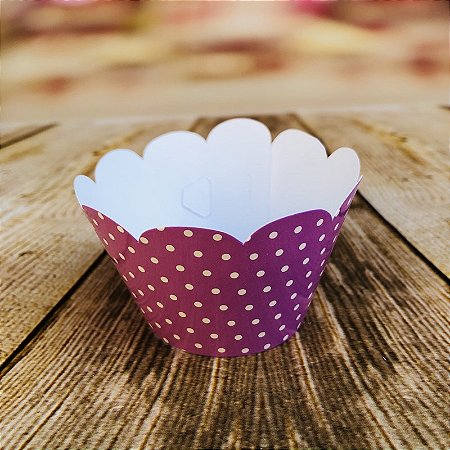 12 SAIA PARA MINI CUPCAKE POÁ LILÁS/BRANCO 20.14 (NC TOYS MINI CUPCAKE)