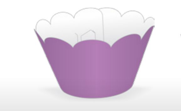 12 SAIA PARA MINI CUPCAKE LILÁS  20.7  ( NC TOYS MINI CUPCAKE )