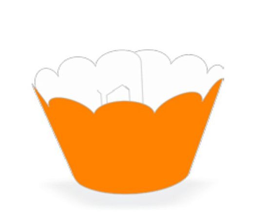 12 SAIA PARA CUPCAKE LARANJA NEON  12.55  ( NC TOYS CUPCAKE )