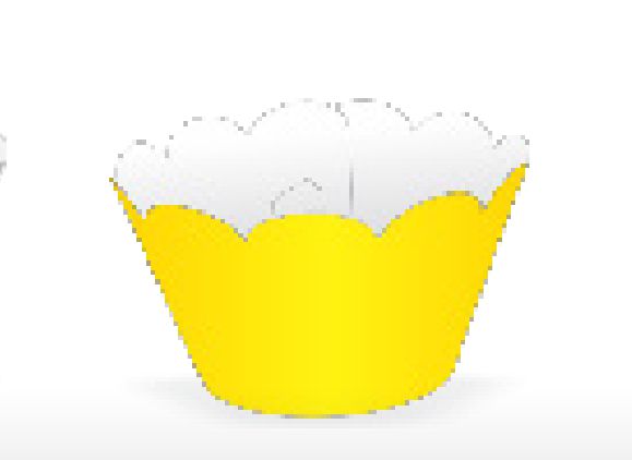 12 SAIA PARA CUPCAKE AMARELO  12.3  ( NC TOYS CUPCAKE )